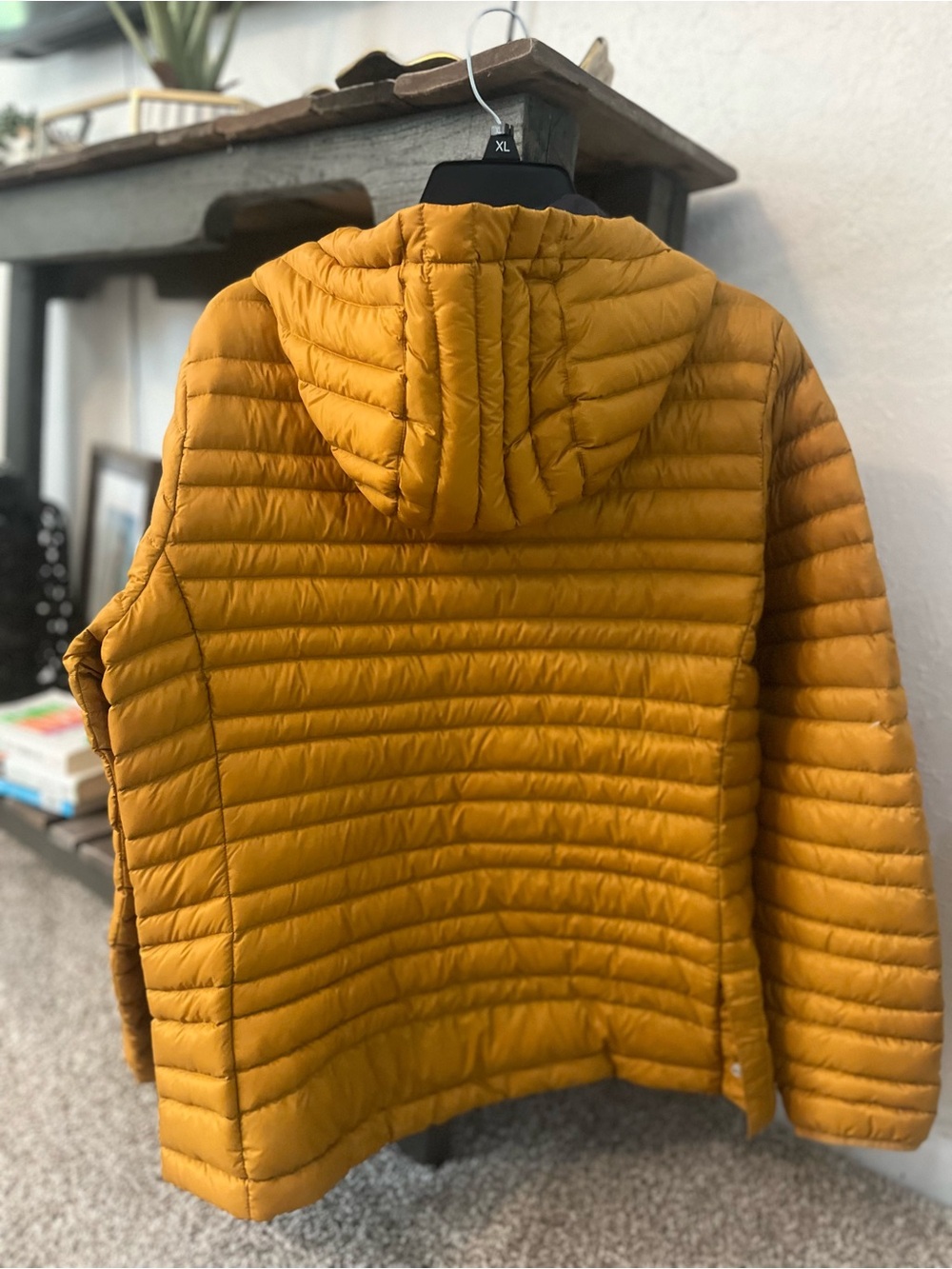 Womens Quilted Hooded STIO Jacket - Mustard - Picture 4 of 4